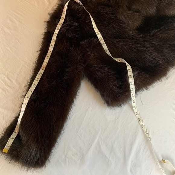 H&M Divided Faux Fur Jacket Coat Brown Black Size M NWT - Picture 11 of 11